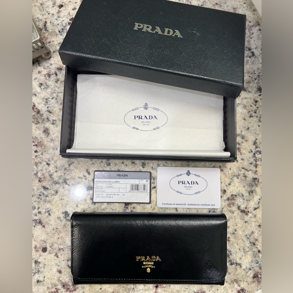 Prada Saffiano Leather Wallet | black - Picture 7 of 14